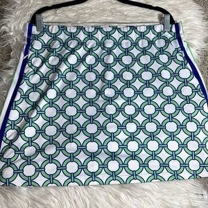 Gretchen Scott Designs Blue and Green Geometric Skort